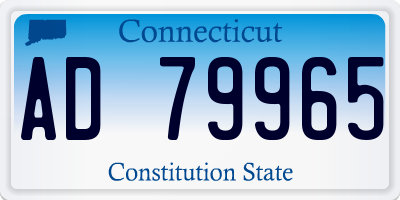 CT license plate AD79965