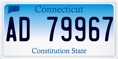 CT license plate AD79967