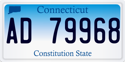 CT license plate AD79968