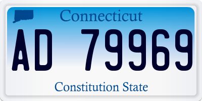 CT license plate AD79969