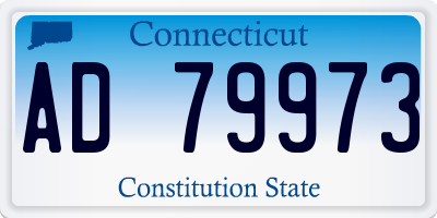 CT license plate AD79973