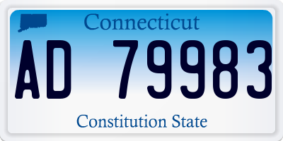 CT license plate AD79983