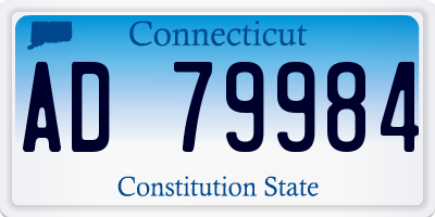 CT license plate AD79984