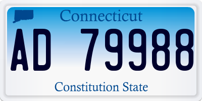 CT license plate AD79988