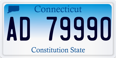 CT license plate AD79990