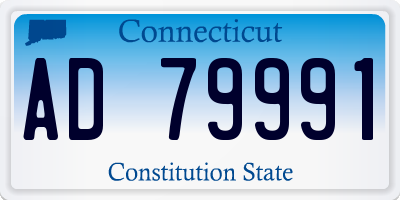 CT license plate AD79991