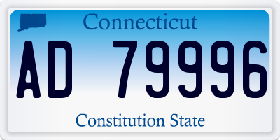 CT license plate AD79996