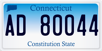 CT license plate AD80044