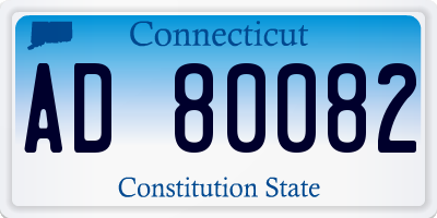 CT license plate AD80082