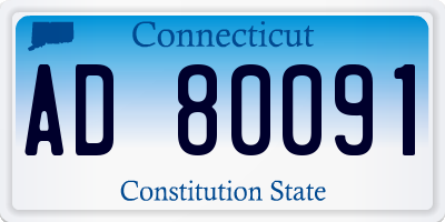 CT license plate AD80091