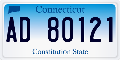 CT license plate AD80121