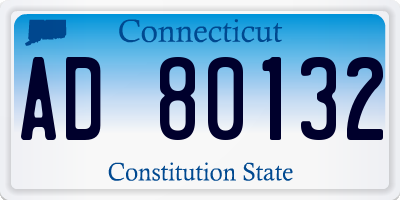 CT license plate AD80132