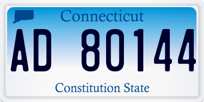 CT license plate AD80144