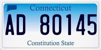 CT license plate AD80145