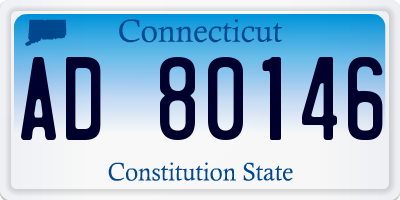 CT license plate AD80146