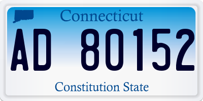 CT license plate AD80152