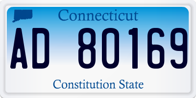 CT license plate AD80169
