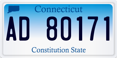 CT license plate AD80171