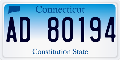CT license plate AD80194