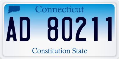 CT license plate AD80211