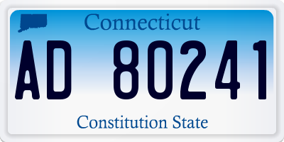 CT license plate AD80241