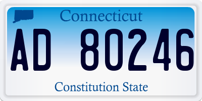 CT license plate AD80246