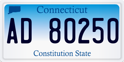 CT license plate AD80250