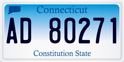 CT license plate AD80271