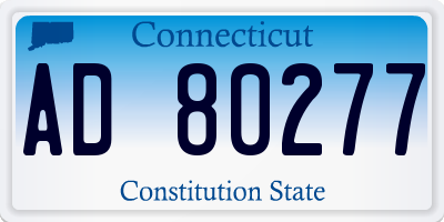 CT license plate AD80277