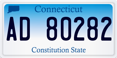 CT license plate AD80282