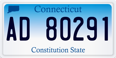 CT license plate AD80291