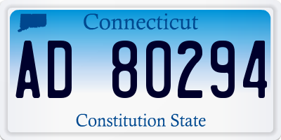 CT license plate AD80294