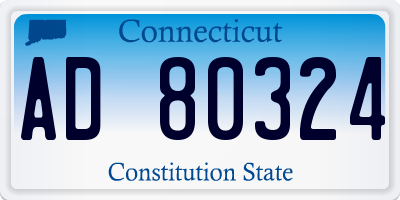 CT license plate AD80324