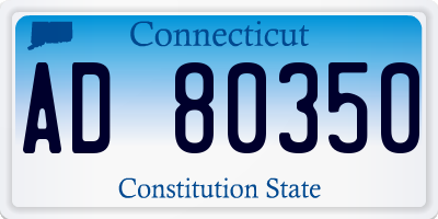 CT license plate AD80350