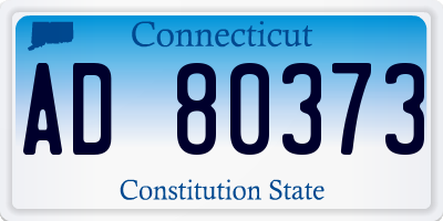 CT license plate AD80373