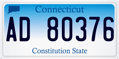 CT license plate AD80376