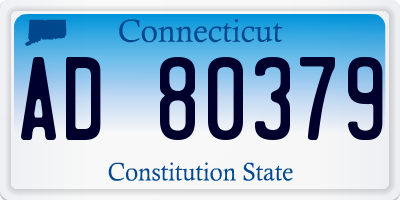 CT license plate AD80379