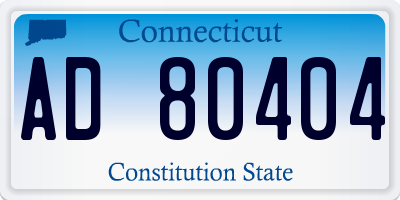 CT license plate AD80404