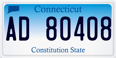 CT license plate AD80408