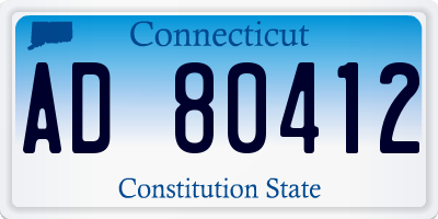 CT license plate AD80412