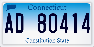 CT license plate AD80414