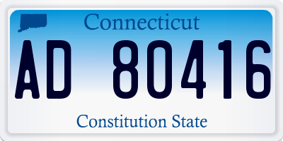 CT license plate AD80416