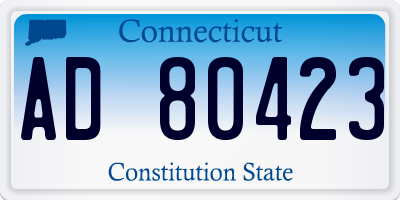CT license plate AD80423