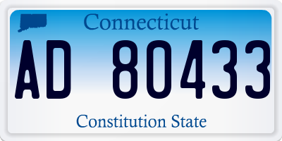 CT license plate AD80433