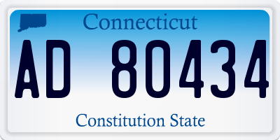 CT license plate AD80434