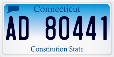CT license plate AD80441
