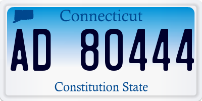 CT license plate AD80444