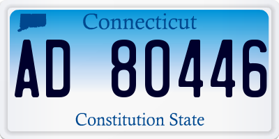 CT license plate AD80446