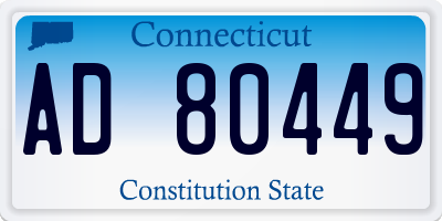 CT license plate AD80449