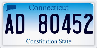CT license plate AD80452
